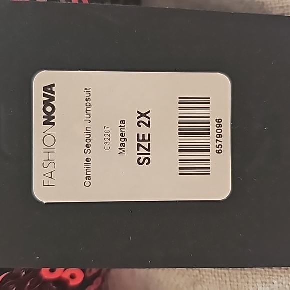 Camille Sequin Jumpsuit - Magenta (2X) - Picture 8 of 8